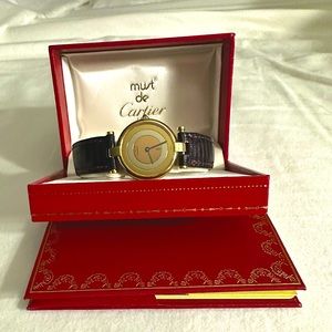 Rare Vintage Cartier Womens Vermeil TriColor watch